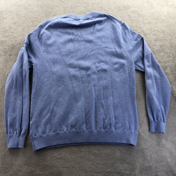 Peter Millar Mens Sweater Medium Crewneck Blue Knit Long Sleeeve Classic Casual - Picture 13 of 13